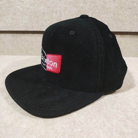 Brixton Chapter MP Corduroy Snapback Black Hat #U - Picture 2 of 4